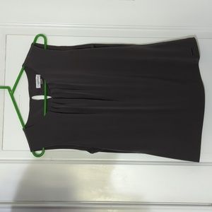 Calvin Klein Gray Sleeveless Dress Shirt size Large